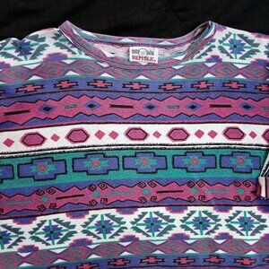 Vintage Denim Republic Southwest Aztec Pattern T-Shirt